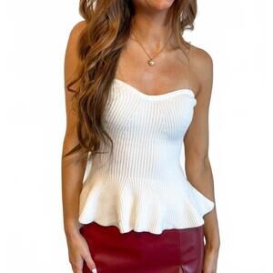 NEW ADELINE falling leaves top in white